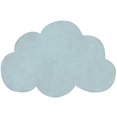 Tapis coton nuage bleu clair by sophie cordier (64 x 100 cm)