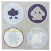 Tapis chambre b�b� gar�on coton Arthur et Merlin (110 x 110 cm)