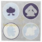 Tapis chambre b�b� gar�on coton Arthur et Merlin (110 x 110 cm) - Noukie's