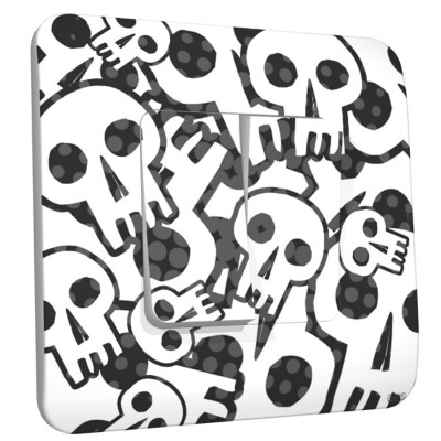 Interrupteur décoré double skeleton