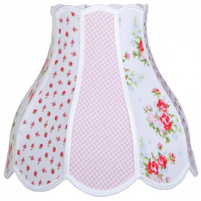 Suspension complète tulipe à carreaux floral rose (44 x 39 cm)