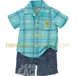 Ensemble chemise et bermuda Un monde de couleurs (3 mois au 24 mois) - Sucre d'orge