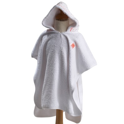 Poncho de bain dots blanc (9-36 mois)