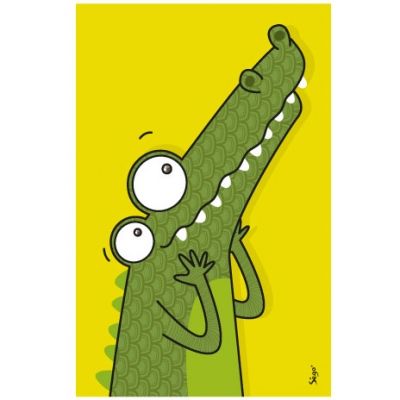 Tableau crocodile (14 x 22 cm)