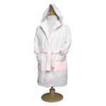 Peignoir �ponge blanc et rose (12-24 mois) - Red Castle