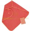 Sortie de bain personnalisable + gant Corail, rouge & co