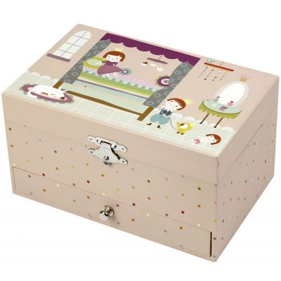 Bo�te � bijoux musicale 1 tiroir Ninon Prince & Princesse par Trousselier