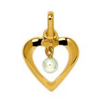Pendentif Coeur Ajour� et Perle  - Berceau magique bijoux