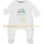 Pyjama velours Mini nature (pr�matur� au 12 mois) - Sucre d'orge