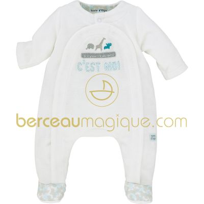 Pyjama velours Mini nature (pr�matur� au 12 mois) par Sucre d'orge