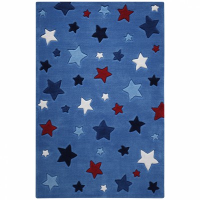 Tapis simple stars bleu (110 x 170 cm)