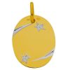 M�daille ovale 2 �toiles filantes (or jaune)