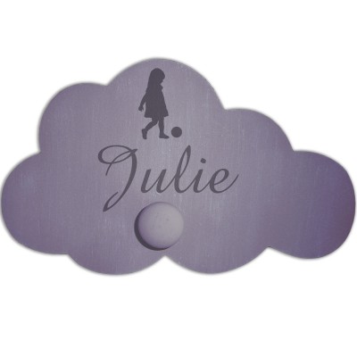 Patère nuage personnalisable (modèle fille)