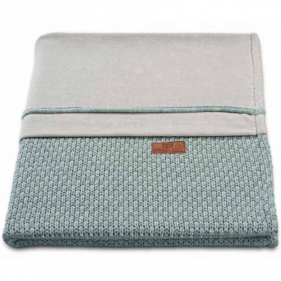 Housse de couette robust maille gris vert (100 x 135 cm)