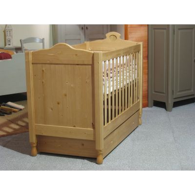 Lit b�b� Eline finition : brut / naturel / blanc pastel par Mathy by bols