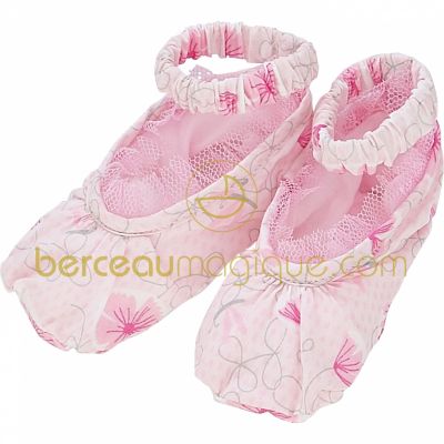 Chaussons ballerine Aquarelle rose par Sucre d'orge