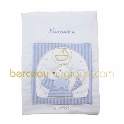 Livre de naissance Lapin ciel (Avec broderie) par Moulin Roty