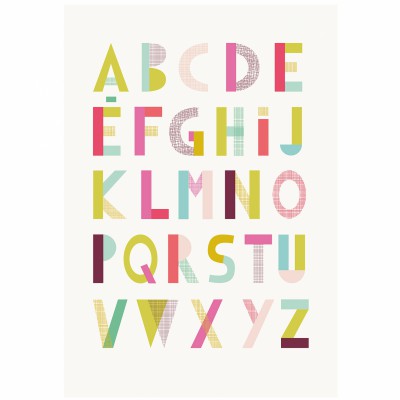 Poster abc superpink by mademoiselleyo (30 x 40 cm)