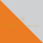 Taie d'oreiller orange/gris perle (40cm x 60cm)  par Doux Nid