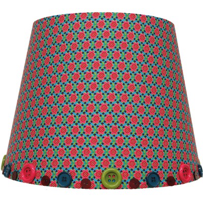Abat-jour retro vintage bleu pour suspension (35 x 28 cm)