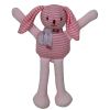 Hochet lapin ray� rose Liberty (16 cm)