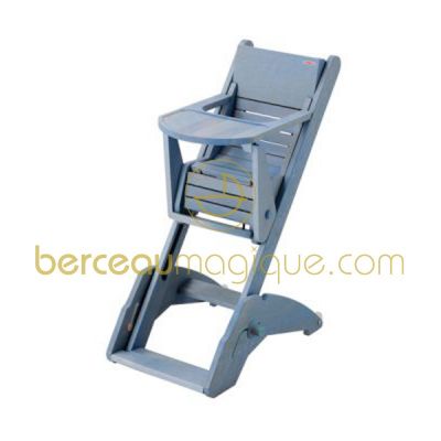 Chaise haute twenty one bleu azur 4 positions par Combelle