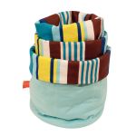 Corbeilles gigognes en tissu rayures bleues (lot de 3) - L'oiseau bateau