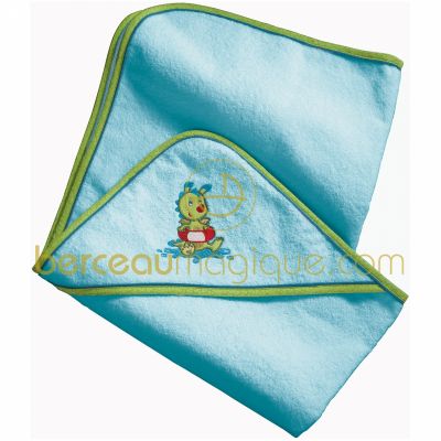 Serviette de bain � capuche Dragon aquatique Bodo (75cm x 75cm) par Haba