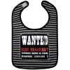 Bavoir ''Wanted'' ray� gris / noir