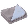 Couverture r�versible double polaire taupe et ciel (100 x 72 cm)