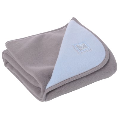 Couverture r�versible double polaire taupe et ciel (100 x 72 cm) par Red Castle