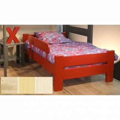 Lit enfant Dominique mod�le Claude finition : brut / naturel vernis / blanc pastel par Mathy by bols
