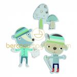 Petits personnages en bois Scrapbook bleu - Mamas and Papas
