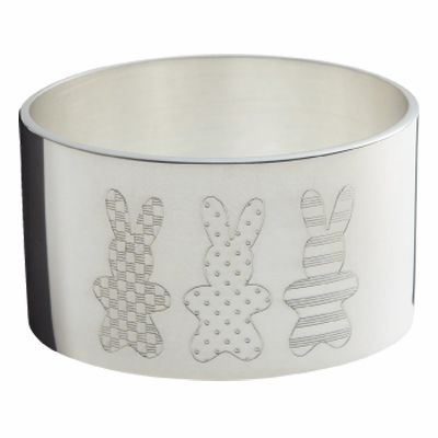 Rond de serviette Mascottes (m�tal argent�) par Ercuis