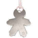 M�daille de berceau petit gar�on (argent massif) par Loupidou