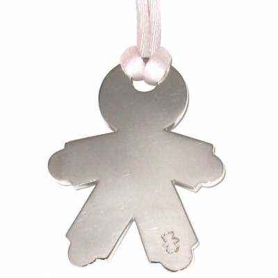 M�daille de berceau petit gar�on (argent massif) par Loupidou