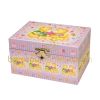 Coffret musical ours mauve fleurs