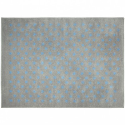 Tapis enfant acrylique petites étoiles gris et bleu (120 x 160 cm)