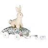 Coussin � roulettes imprim� bleu Lapin (24 cm)