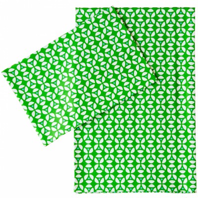 Drap + taie d'oreiller geo green pour berceau (75 x 100 cm)