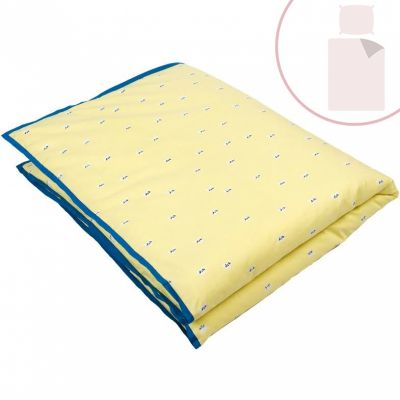 Housse de couette + taie chats jaune (100 x 135 cm)