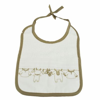 Bavoir ivoire Trousseau (Petit mod�le) par Tartine et Chocolat