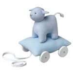 Coussin � roulettes ray� ciel Mouton (24 cm) - Trousselier