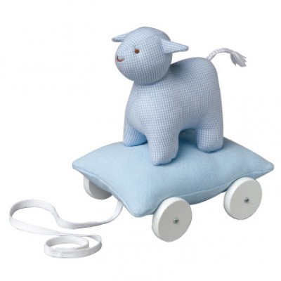 Coussin � roulettes ray� ciel Mouton (24 cm) par Trousselier