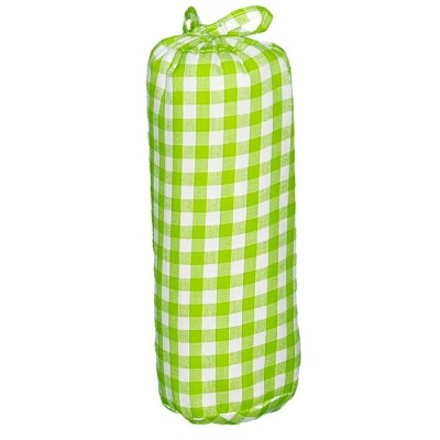 Drap housse gros carreaux vert anis (70 x 140 cm)