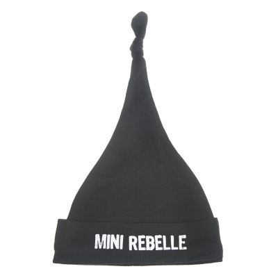 Bonnet Mini Rebelle noir par BB & Co