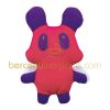 Peluche Panda en polaire fuschia / violet (24 cm)