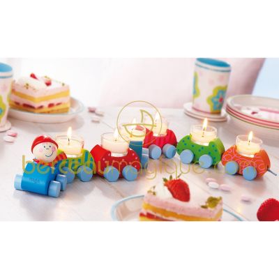 Train d'anniversaire porte-bougies Tchou Tchou (55cm) par Haba