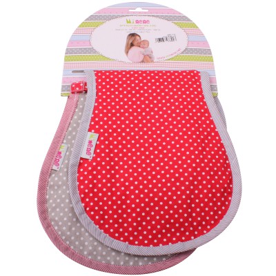 Lot de 2 bavoirs protection d’épaules rouge et gris