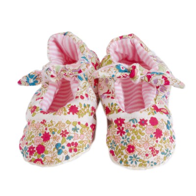 Chaussons Liberty rouge (0-1 an) par Trousselier